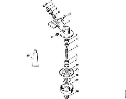 Gear head FS 80, 80 R, 85, 85 R, 85 T, 85 RX (41.2017) Brushcutters (FS) FS 85 R Stihl