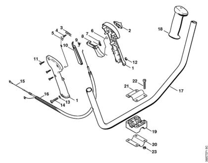 Bike handle (24.2002), (15.2003) Brushcutters (FS) FS 85 T Stihl