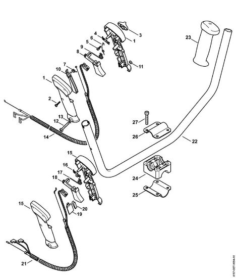 Bike handle USA, CDN, BR, PRC Brushcutters (FS) FS 85 T Stihl