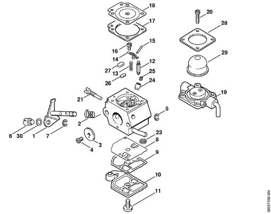 Carburetor C1Q-S56 (16.2001) Brushcutters (FS) FS 85 T Stihl