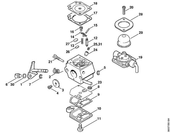 Carburetor C1Q-S60 BR (17.2002) Brushcutters (FS) FS 85 T Stihl