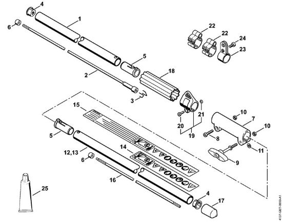 Drive tube assembly FS 85 T (14.2002) Brushcutters (FS) FS 85 T Stihl