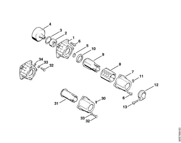 Clutch housing Brushcutters (FS) FS 86 Stihl