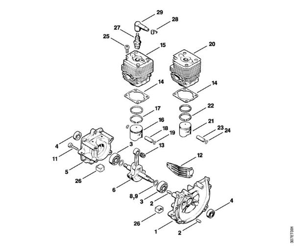 Crankcase, Cylinder Brushcutters (FS) FS 86 Stihl