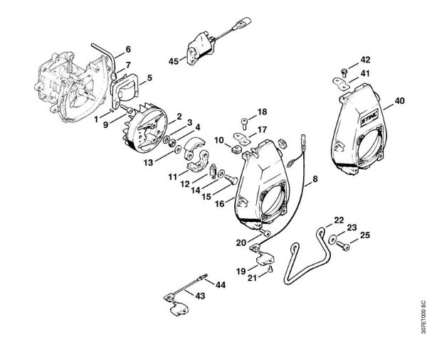 Ignition system, Fan housing Brushcutters (FS) FS 86 Stihl