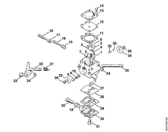 Carburetor WT-45 Brushcutters (FS) FS 88 Stihl