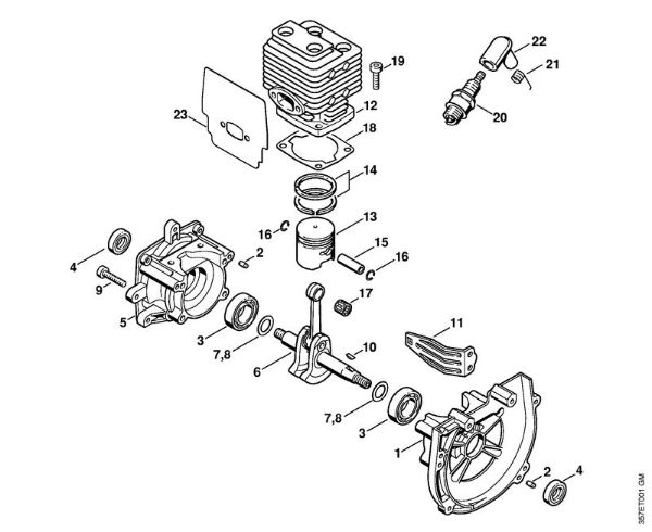 Crankcase, Cylinder Brushcutters (FS) FS 88 Stihl