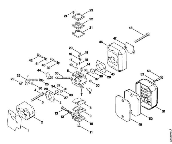 Carburetor, Air filter Brushcutters (FS) FS 90 - 4117 Stihl