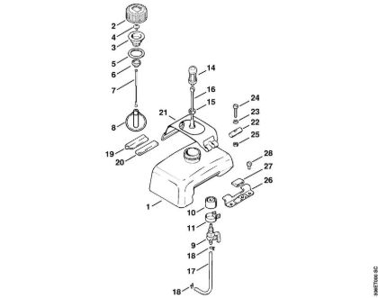 Fuel tank Brushcutters (FS) FS 90 - 4117 Stihl