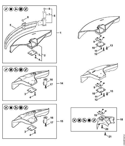 Deflector Brushcutters (FS) FS 90 R - 4180 Stihl