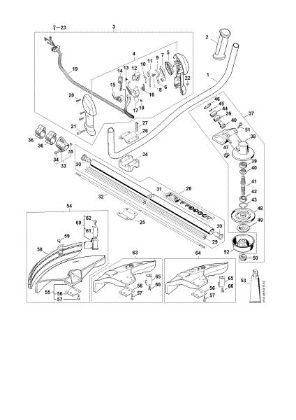 Picture of Bike handle, Drive tube assembly, Gear head up to serial number 514309587 FS 94 C-E