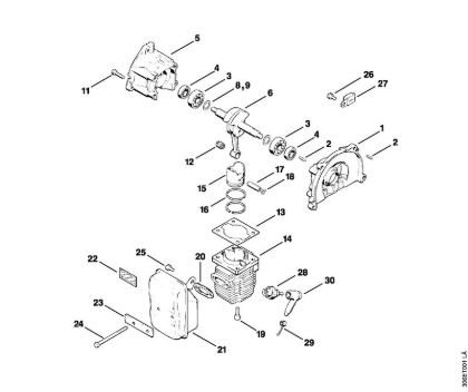 Crankcase, Cylinder Brushcutters (FS) FS 96 Stihl
