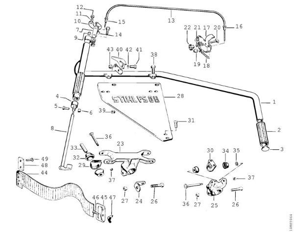 Handlebar, Throttle control Clearing saws (FS) FS 08 Stihl