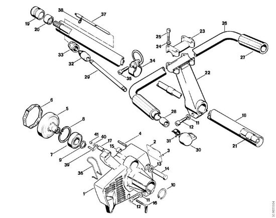 Clutch housing, Drive tube assembly Clearing saws (FS) FS 150 Stihl
