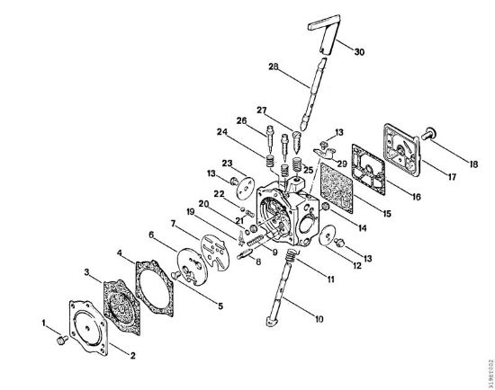 Carburetor parts Clearing saws (FS) FS 151 Stihl