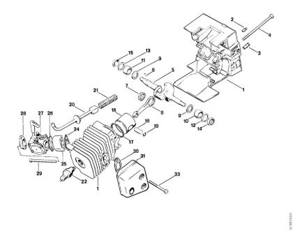 Crankcase, Piston Clearing saws (FS) FS 151 Stihl