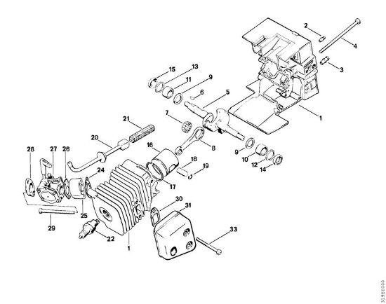 Crankcase, Piston Clearing saws (FS) FS 151 Stihl