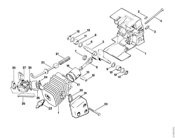 Crankcase, Piston Clearing saws (FS) FS 151 Stihl