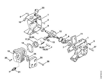 Crankcase, Piston Clearing saws (FS) FS 202 Stihl