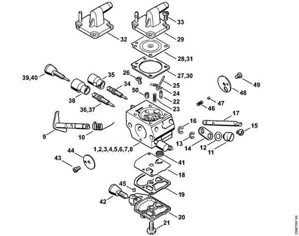 Carburetor C1Q-S161, -S162, -S163, -S164, -S82, -S83, -S138, -S139 Clearing saws (FS) FS 300 Stihl