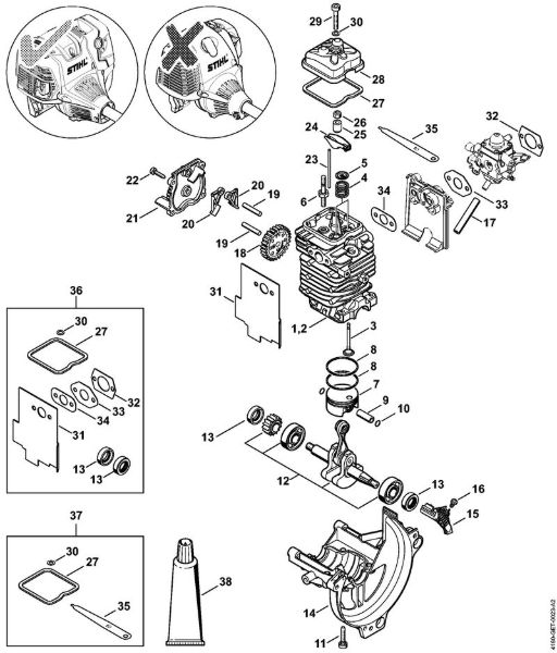 Engine à˜ 43 mm Clearing saws (FS) FS 311 Stihl