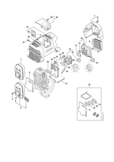 Picture of Muffler, Air filter FS 311