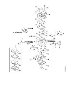 Picture of Carburetor 4134/13, 4134/14, 4134/15, 4134/16, 4134/17, 4134/19 FS 350