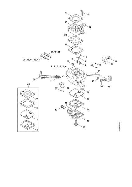 Picture of Carburetor 4134/13, 4134/14, 4134/15, 4134/16, 4134/17, 4134/19 FS 350