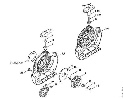 Rewind starter Clearing saws (FS) FS 350 Stihl
