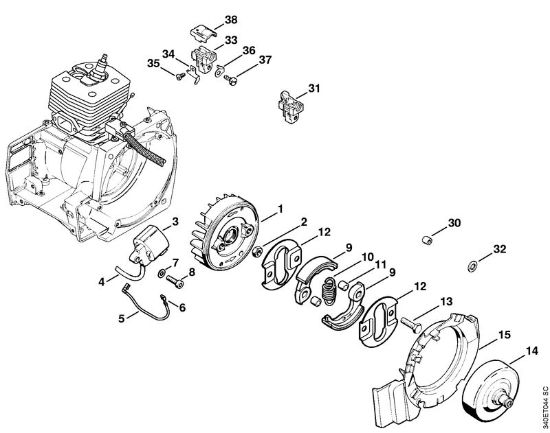 Ignition system Clearing saws (FS) FS 360 Stihl
