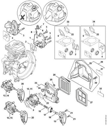 Picture of Spacer flange, Air filter FS 360 C-E