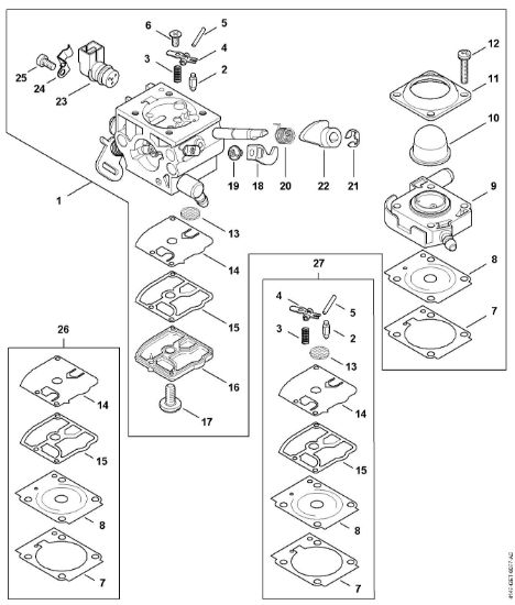 Picture of Carburetor 4147/29 FS 361 C-EM