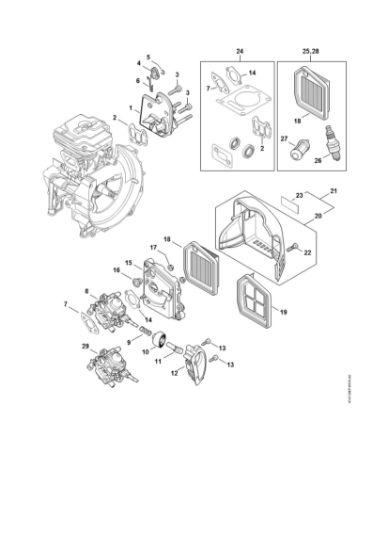 Picture of Spacer flange, Air filter FS 361 C-EM