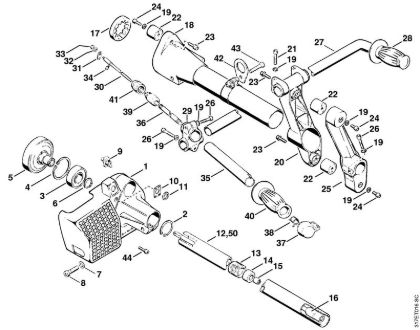 Clutch housing, Support tube Clearing saws (FS) FS 410 (4110) Stihl