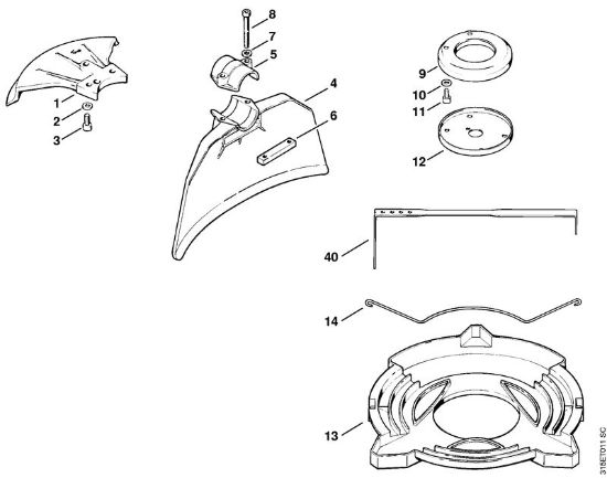 Deflector Clearing saws (FS) FS 410 (4110) Stihl