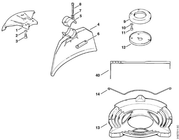 Deflector Clearing saws (FS) FS 410 (4110) Stihl