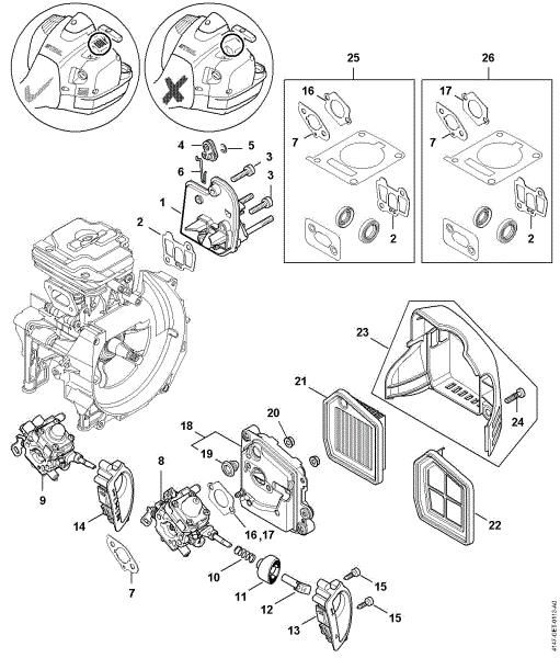 Picture of Spacer flange, Air filter FS 410 (4147)
