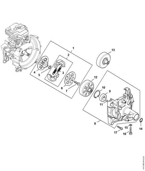 Picture of Clutch, Clutch housing FS 410 C-E