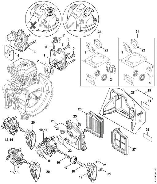 Picture of Spacer flange, Air filter FS 410 C-E