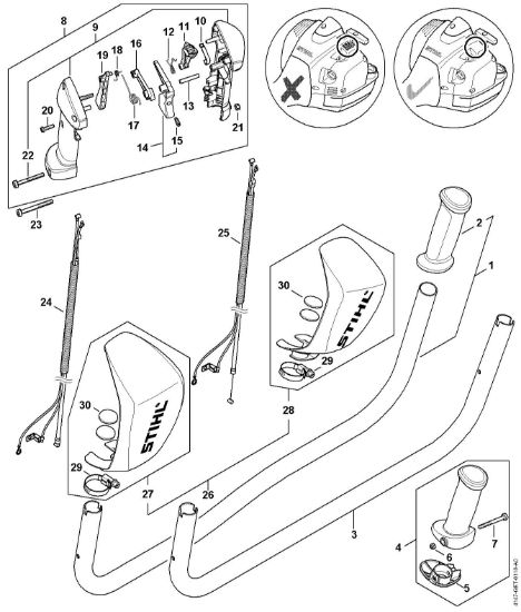 Picture of Bike handle FS 410 C-E K