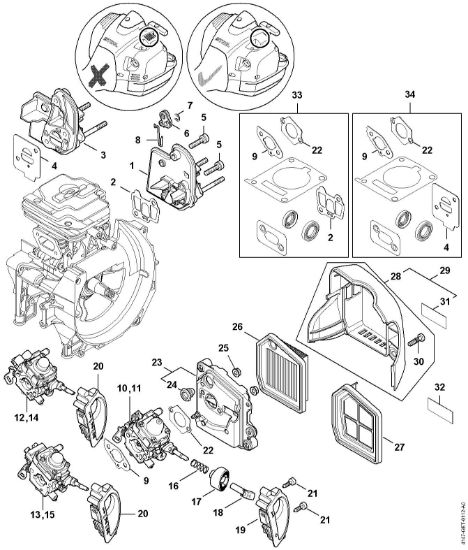 Picture of Spacer flange, Air filter FS 410 C-E K