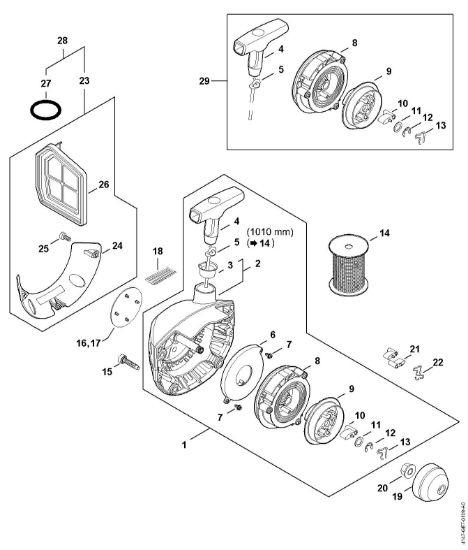 Picture of Rewind starter Ergostart FS 410 C-EM L