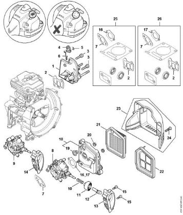 Picture of Spacer flange, Air filter FS 410-K (4147)