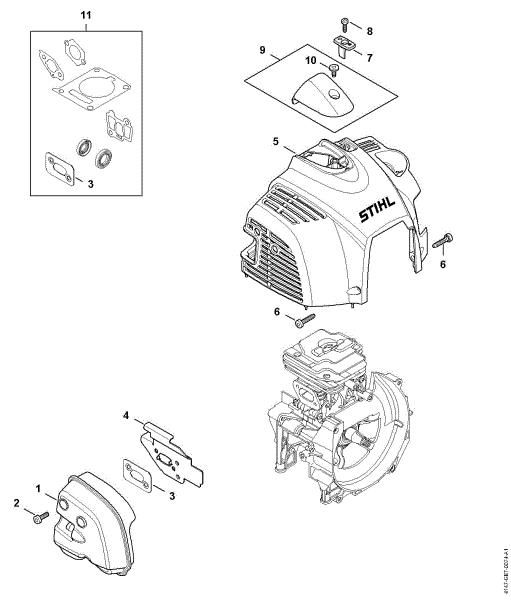 Picture of Muffler, Shroud FS 411 C-EM