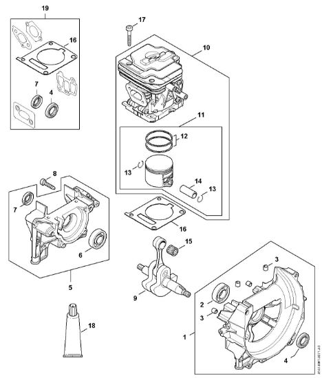 Picture of Crankcase, Cylinder FS 411 C-EM L