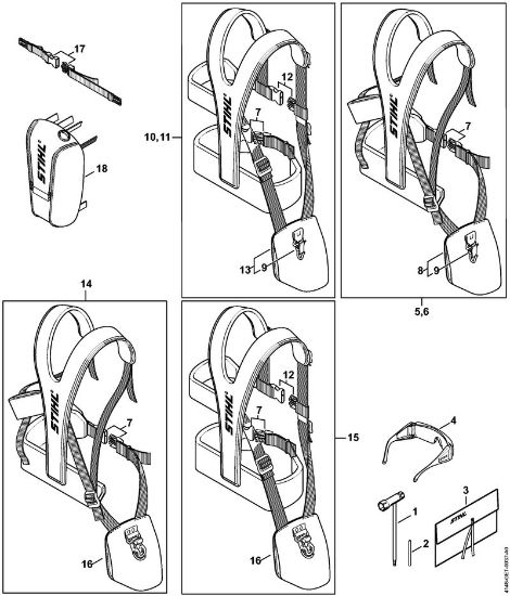 Tools, Full harness Clearing saws (FS) FS 411 C-EM L Stihl