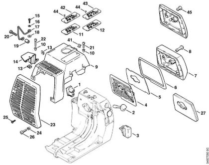 Air filter, Shroud Clearing saws (FS) FS 420 Stihl