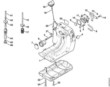 Tank housing Clearing saws (FS) FS 420 Stihl