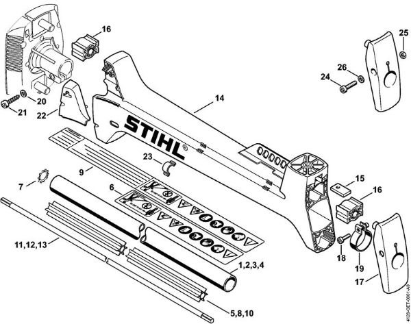Drive tube assembly Clearing saws (FS) FS 450-K Stihl