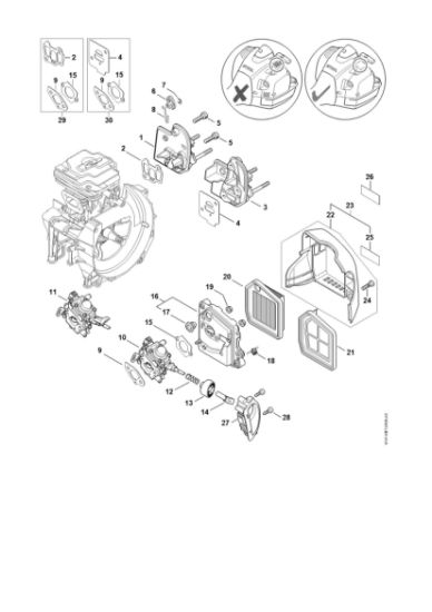 Picture of Spacer flange, Air filter FS 460 C-EM